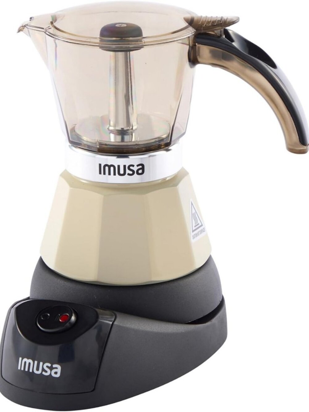 Electric Espresso Maker 3/2 Cup - Cool-Touch Handle, Compact & Stylish Design